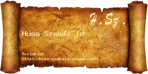Huss Szebáld névjegykártya
